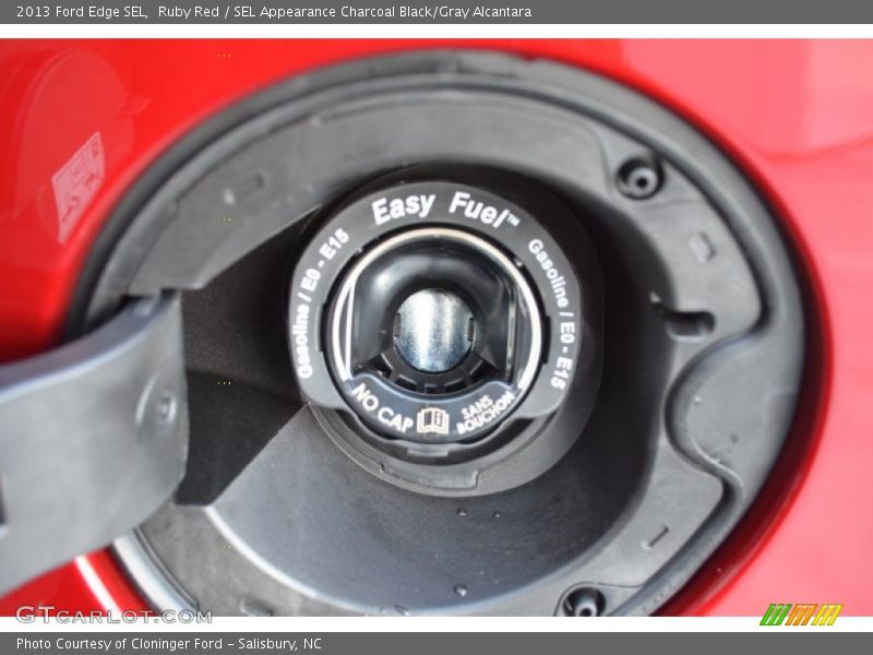 Ruby Red / SEL Appearance Charcoal Black/Gray Alcantara 2013 Ford Edge SEL