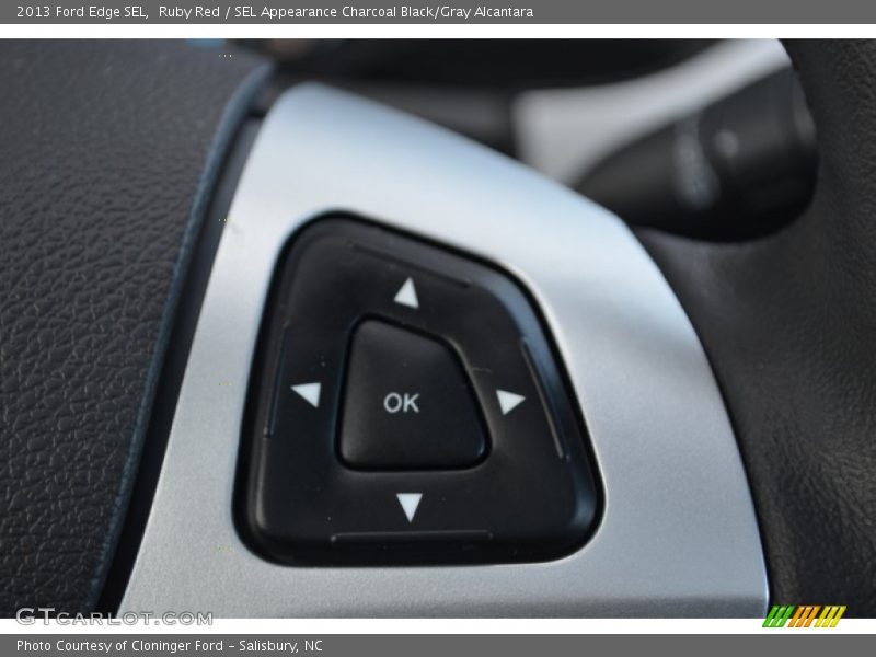 Ruby Red / SEL Appearance Charcoal Black/Gray Alcantara 2013 Ford Edge SEL