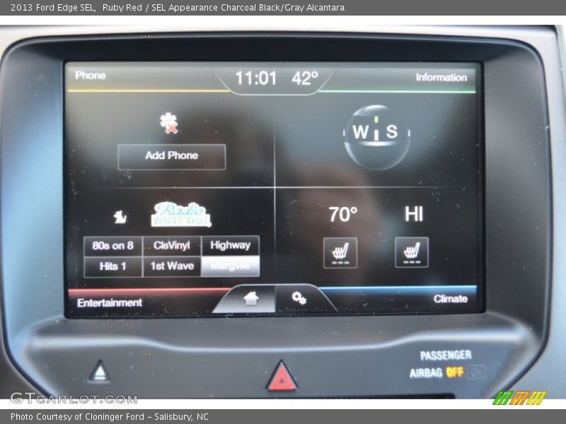 Ruby Red / SEL Appearance Charcoal Black/Gray Alcantara 2013 Ford Edge SEL
