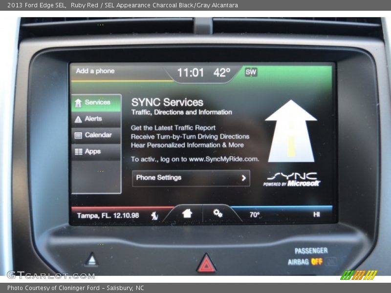 Ruby Red / SEL Appearance Charcoal Black/Gray Alcantara 2013 Ford Edge SEL