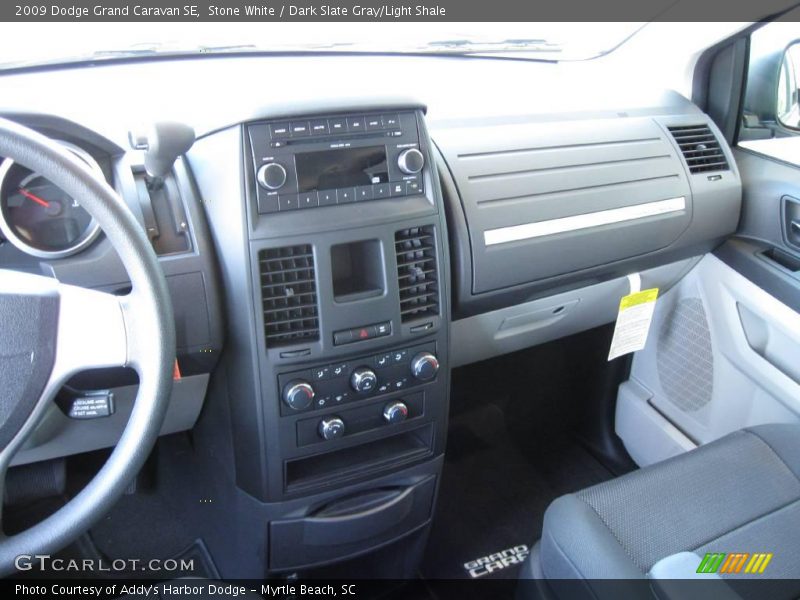 Stone White / Dark Slate Gray/Light Shale 2009 Dodge Grand Caravan SE