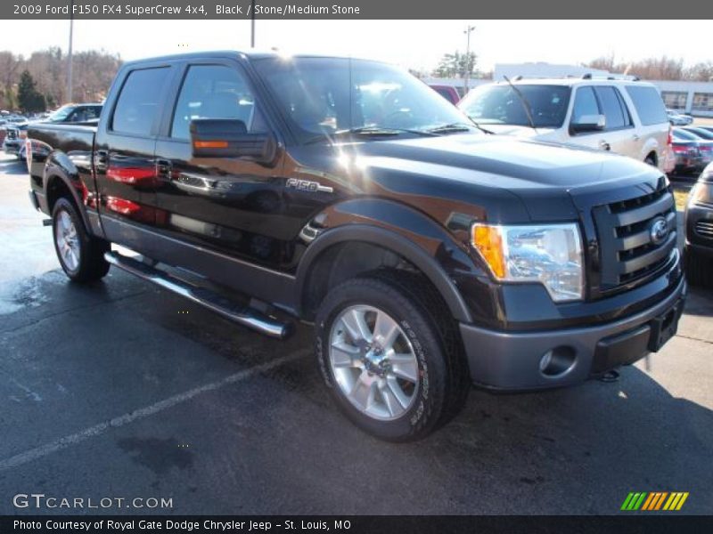 Black / Stone/Medium Stone 2009 Ford F150 FX4 SuperCrew 4x4