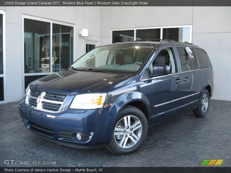 Modern Blue Pearl / Medium Slate Gray/Light Shale 2009 Dodge Grand Caravan SXT