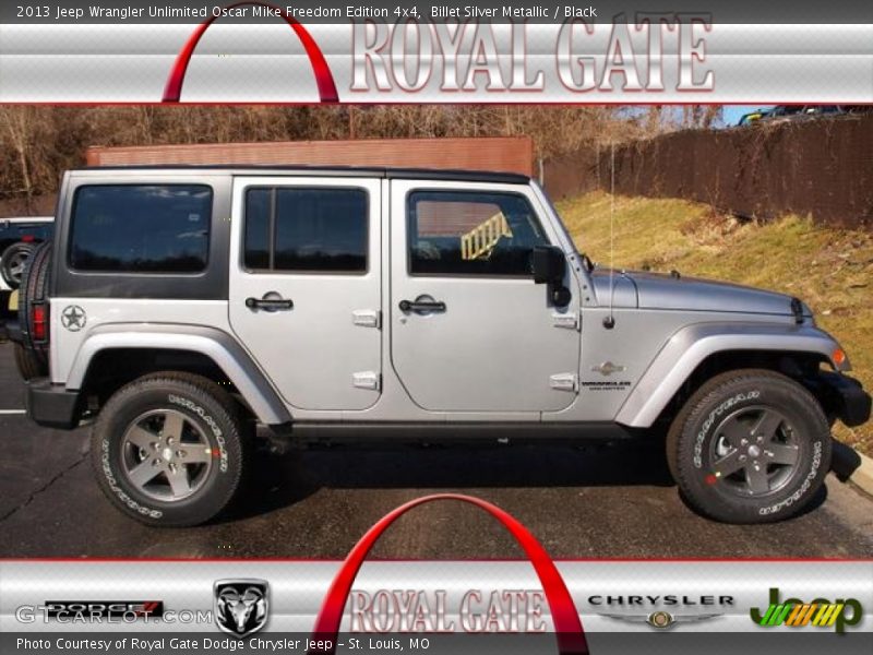 Billet Silver Metallic / Black 2013 Jeep Wrangler Unlimited Oscar Mike Freedom Edition 4x4