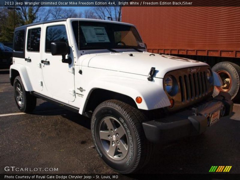Bright White / Freedom Edition Black/Silver 2013 Jeep Wrangler Unlimited Oscar Mike Freedom Edition 4x4