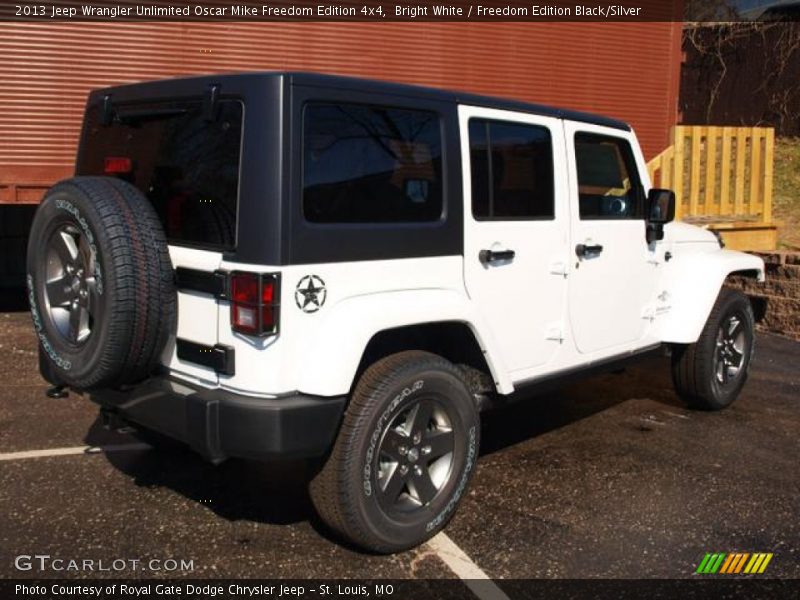 Bright White / Freedom Edition Black/Silver 2013 Jeep Wrangler Unlimited Oscar Mike Freedom Edition 4x4