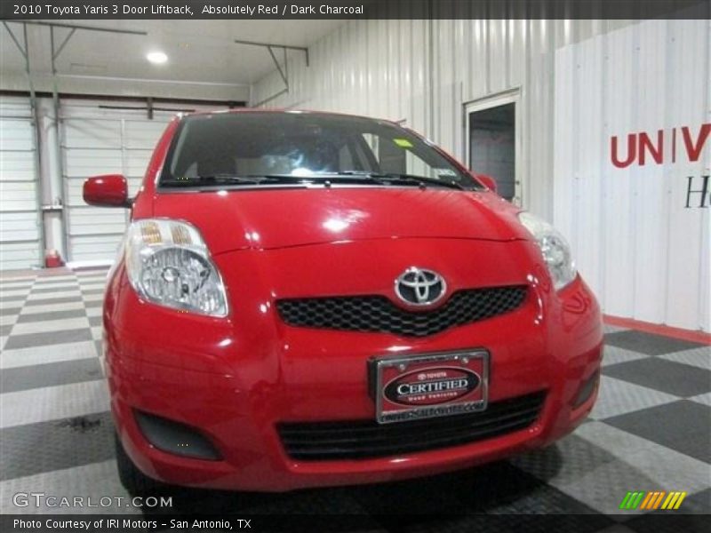 Absolutely Red / Dark Charcoal 2010 Toyota Yaris 3 Door Liftback