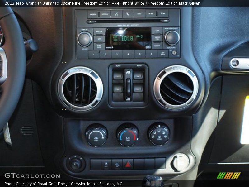 Controls of 2013 Wrangler Unlimited Oscar Mike Freedom Edition 4x4