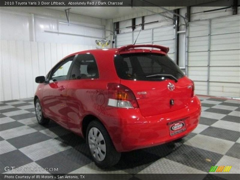 Absolutely Red / Dark Charcoal 2010 Toyota Yaris 3 Door Liftback