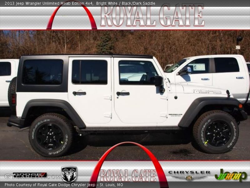 Bright White / Black/Dark Saddle 2013 Jeep Wrangler Unlimited Moab Edition 4x4