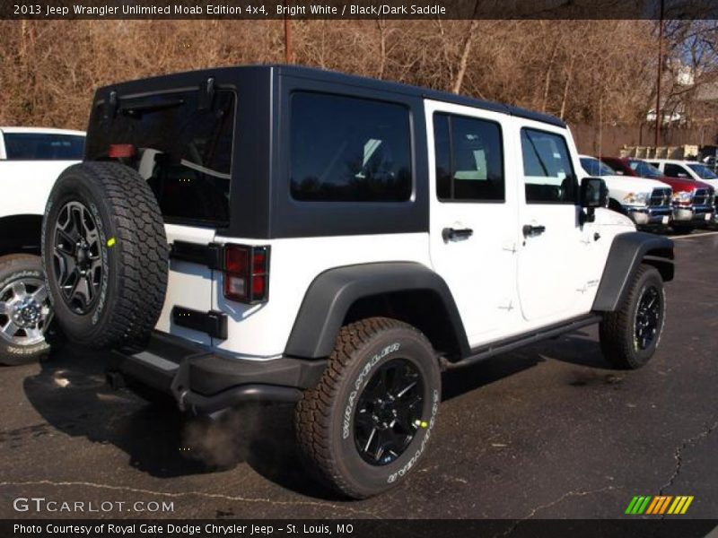 Bright White / Black/Dark Saddle 2013 Jeep Wrangler Unlimited Moab Edition 4x4