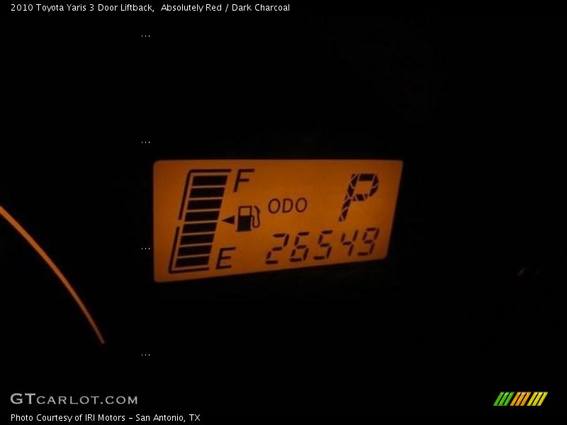 Absolutely Red / Dark Charcoal 2010 Toyota Yaris 3 Door Liftback