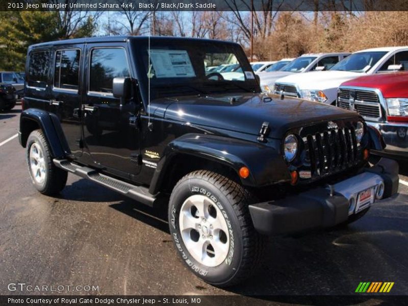 Black / Black/Dark Saddle 2013 Jeep Wrangler Unlimited Sahara 4x4