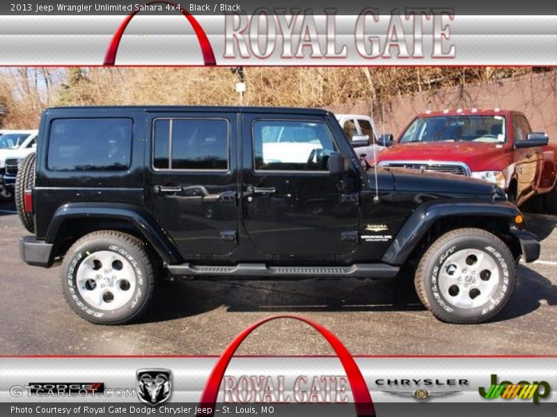 Black / Black 2013 Jeep Wrangler Unlimited Sahara 4x4