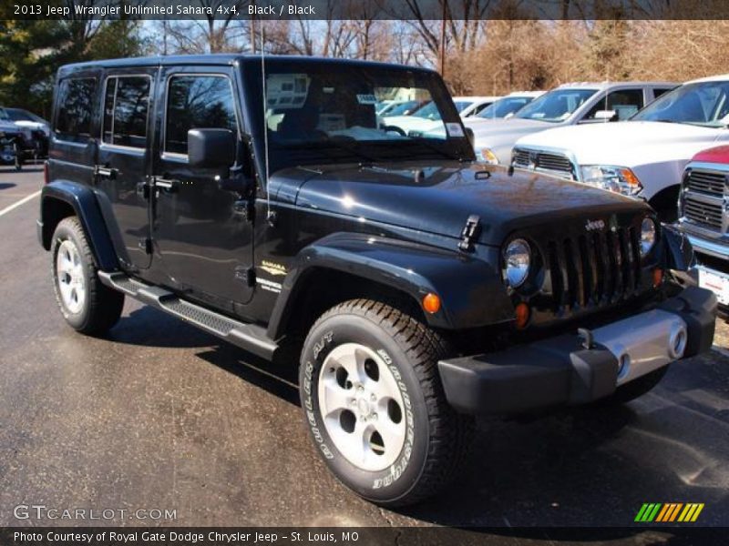 Black / Black 2013 Jeep Wrangler Unlimited Sahara 4x4