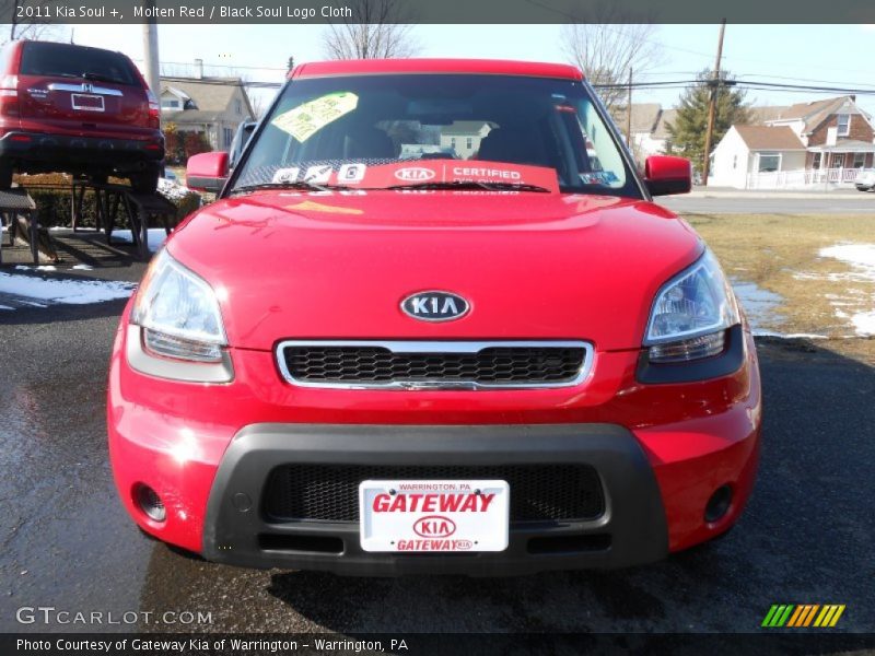 Molten Red / Black Soul Logo Cloth 2011 Kia Soul +