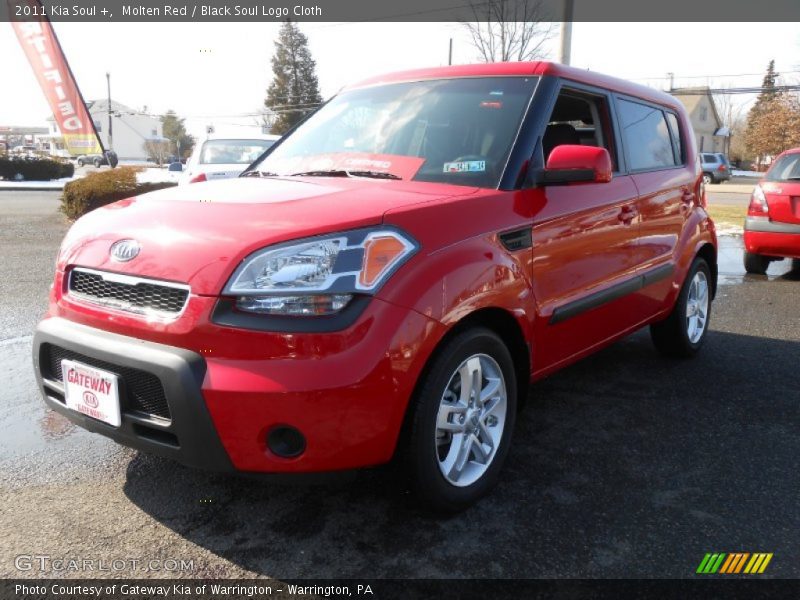 Molten Red / Black Soul Logo Cloth 2011 Kia Soul +