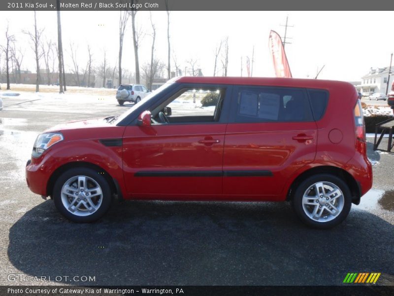 Molten Red / Black Soul Logo Cloth 2011 Kia Soul +