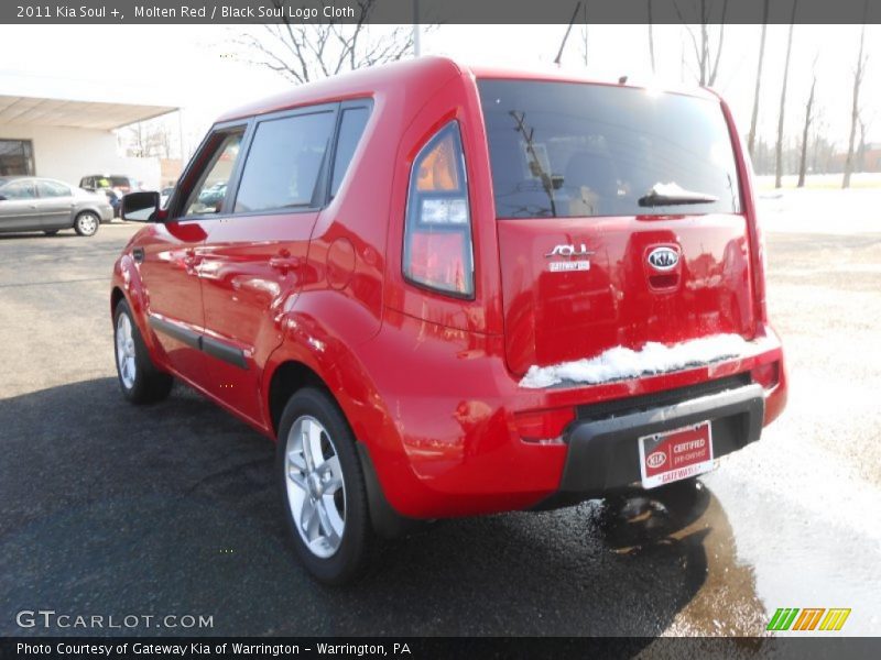 Molten Red / Black Soul Logo Cloth 2011 Kia Soul +