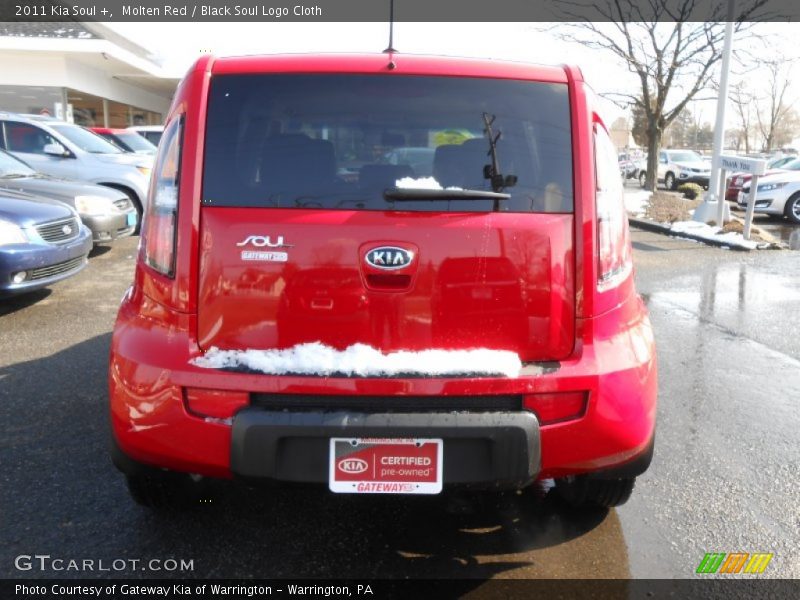 Molten Red / Black Soul Logo Cloth 2011 Kia Soul +