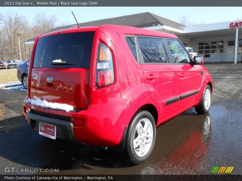 Molten Red / Black Soul Logo Cloth 2011 Kia Soul +