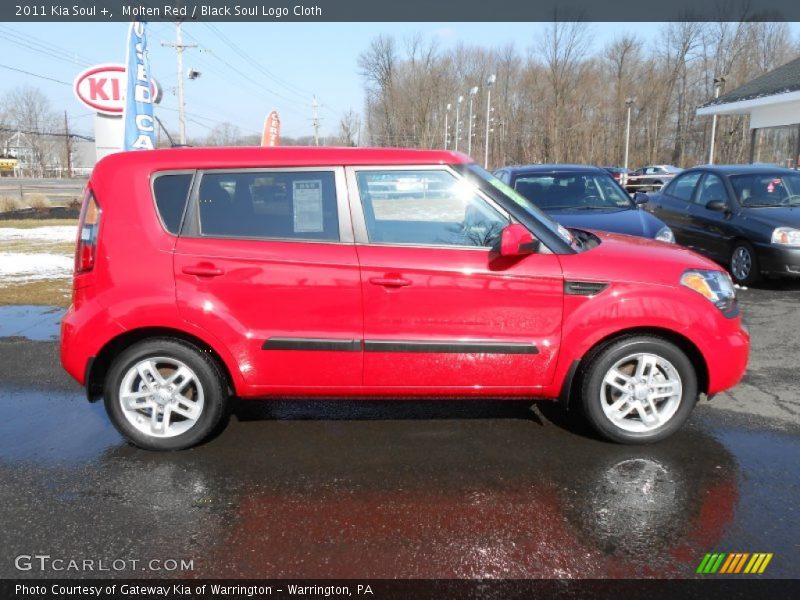 Molten Red / Black Soul Logo Cloth 2011 Kia Soul +
