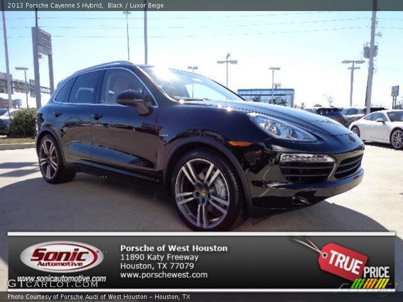 Black / Luxor Beige 2013 Porsche Cayenne S Hybrid
