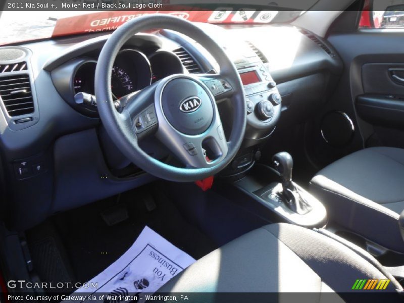 Molten Red / Black Soul Logo Cloth 2011 Kia Soul +