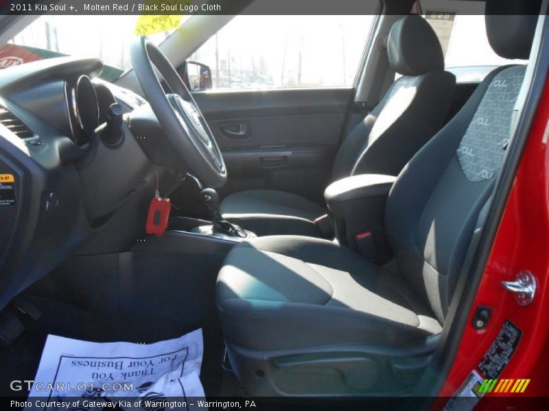 Molten Red / Black Soul Logo Cloth 2011 Kia Soul +
