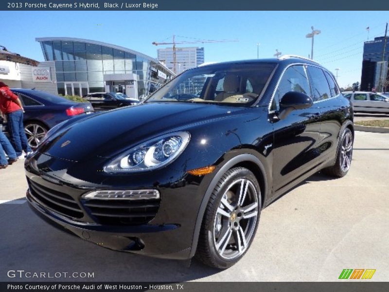 Black / Luxor Beige 2013 Porsche Cayenne S Hybrid