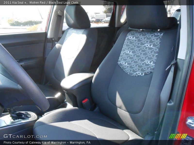 Molten Red / Black Soul Logo Cloth 2011 Kia Soul +