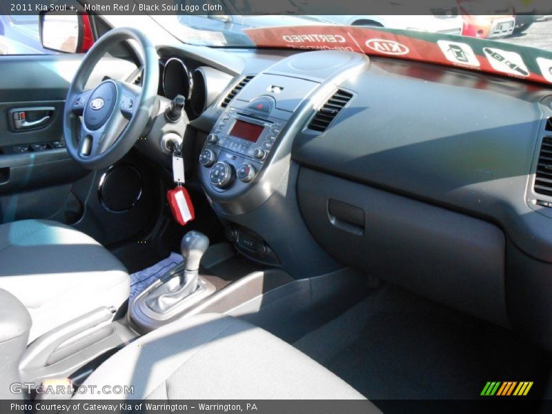 Molten Red / Black Soul Logo Cloth 2011 Kia Soul +