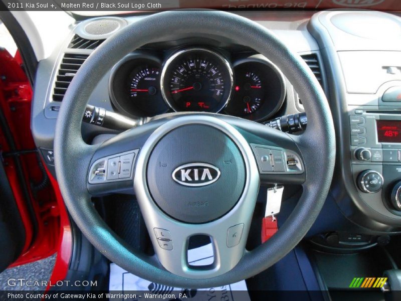 Molten Red / Black Soul Logo Cloth 2011 Kia Soul +