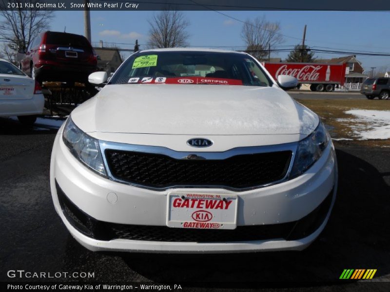 Snow White Pearl / Gray 2011 Kia Optima LX