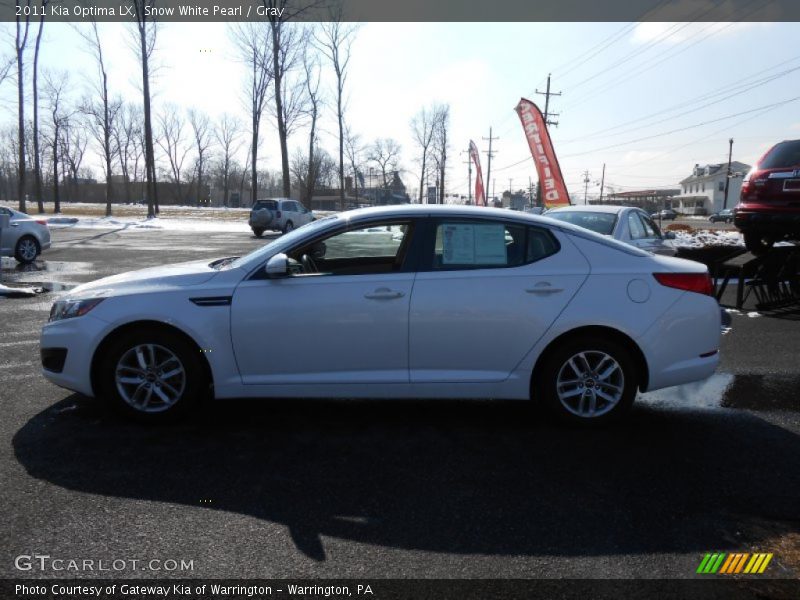 Snow White Pearl / Gray 2011 Kia Optima LX