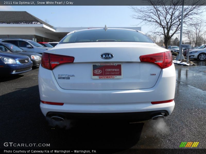 Snow White Pearl / Gray 2011 Kia Optima LX