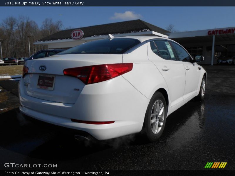 Snow White Pearl / Gray 2011 Kia Optima LX