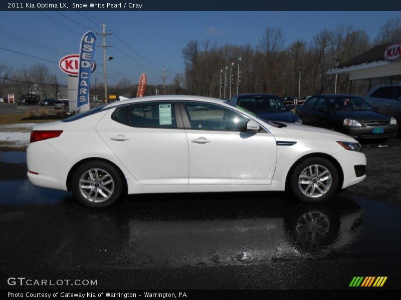 Snow White Pearl / Gray 2011 Kia Optima LX