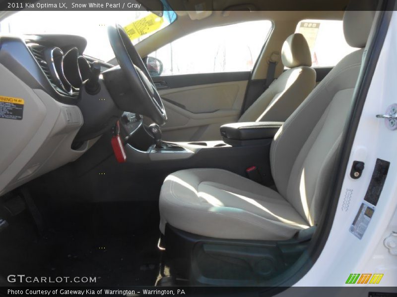 Snow White Pearl / Gray 2011 Kia Optima LX