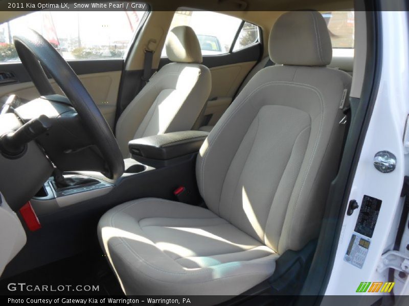 Snow White Pearl / Gray 2011 Kia Optima LX