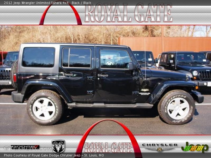 Black / Black 2012 Jeep Wrangler Unlimited Sahara 4x4