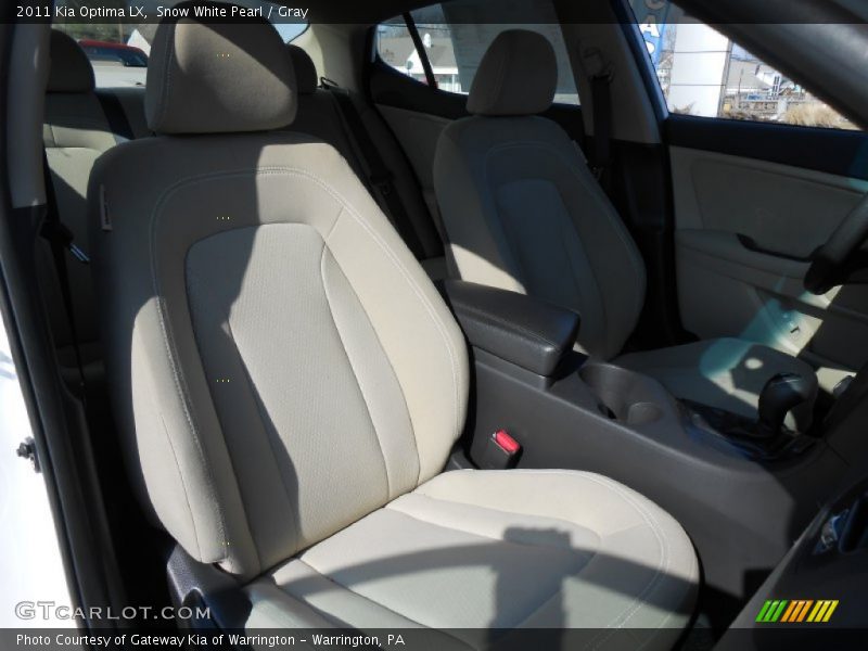 Snow White Pearl / Gray 2011 Kia Optima LX