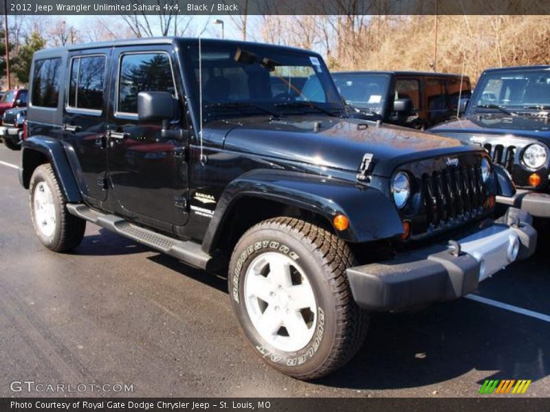 Black / Black 2012 Jeep Wrangler Unlimited Sahara 4x4