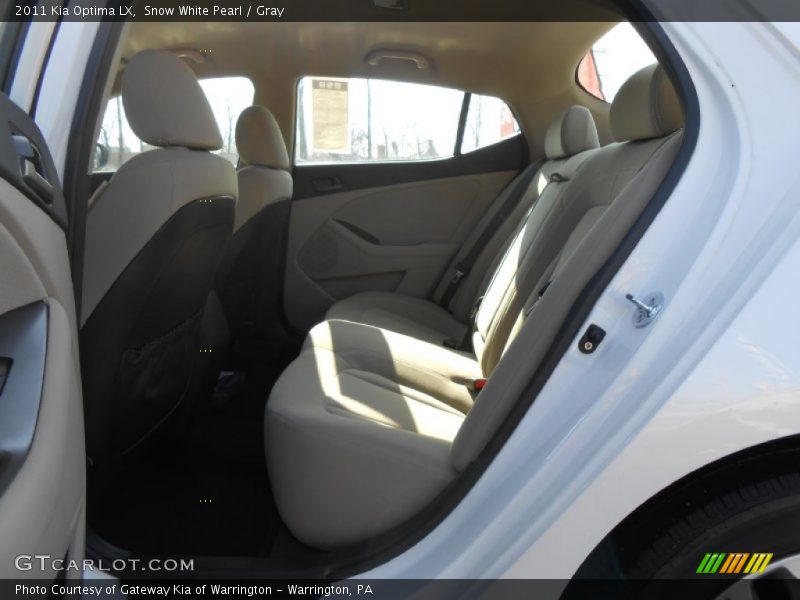 Snow White Pearl / Gray 2011 Kia Optima LX