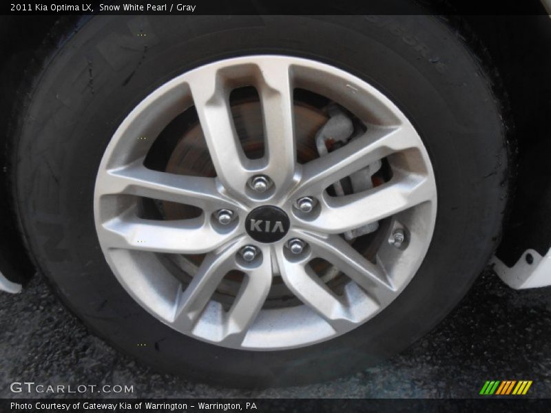 Snow White Pearl / Gray 2011 Kia Optima LX