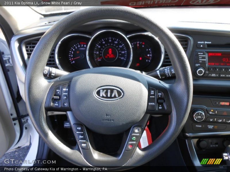 Snow White Pearl / Gray 2011 Kia Optima LX