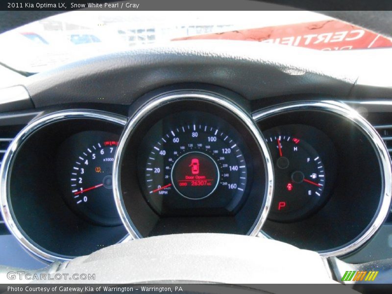 Snow White Pearl / Gray 2011 Kia Optima LX
