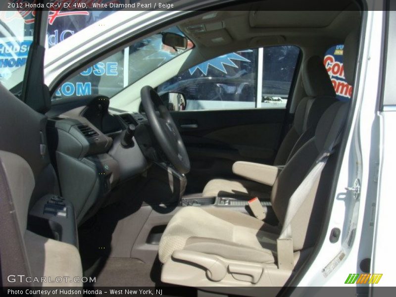 White Diamond Pearl / Beige 2012 Honda CR-V EX 4WD
