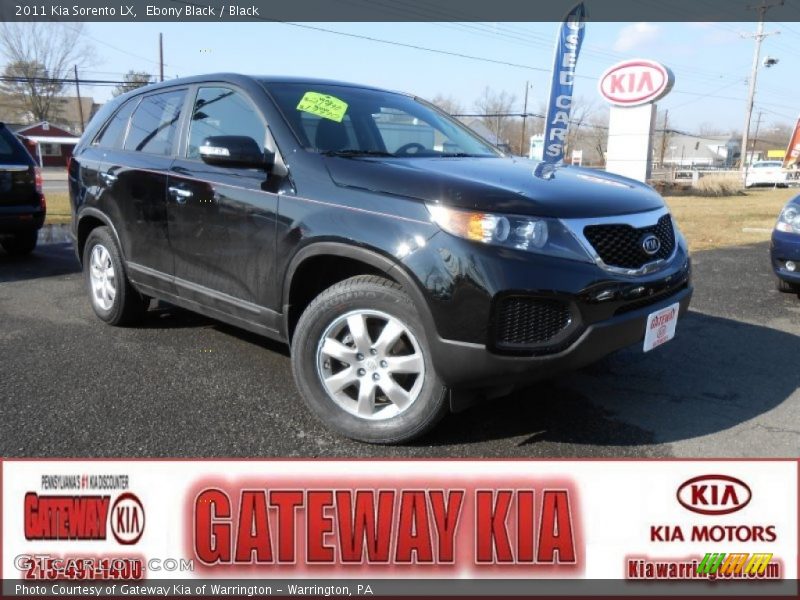 Ebony Black / Black 2011 Kia Sorento LX