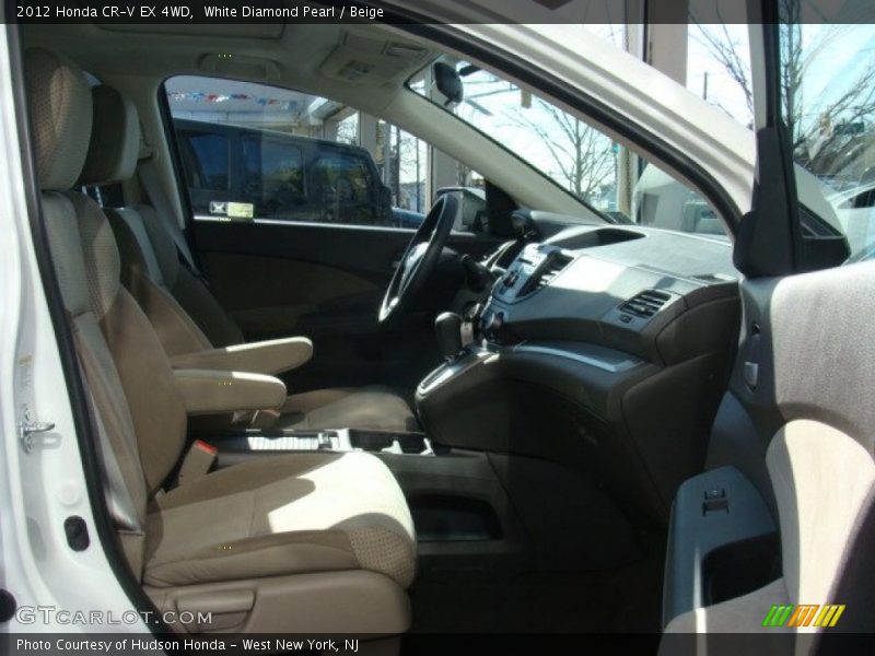 White Diamond Pearl / Beige 2012 Honda CR-V EX 4WD